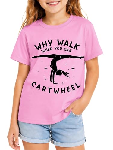 Image of Girls' Graphic Tees Summer Cute Tops Casual Short Sleeve Crew Neck T Shirts