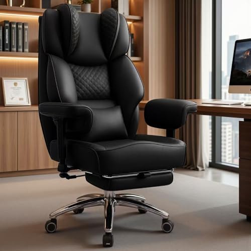 Executive Office Chair with Footrest and Lumbar Support