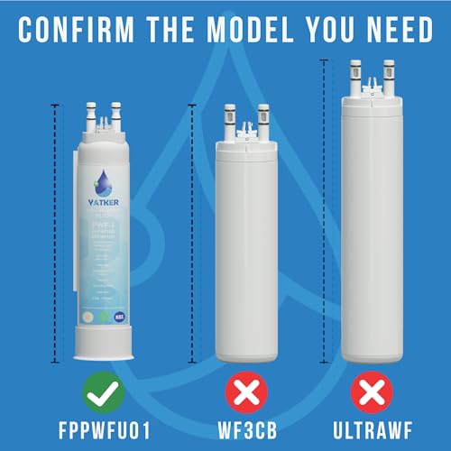 FPPWFU01 Water Filter Replacement for Frigidaire FPPWFU01 Water Filter, Compatible with PurePour PWF-1,EPPWFU01 PureAdvantage PWF-1 (3-Pack)