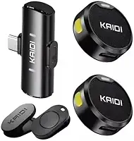 Microfone Sem Fio de Lapela Clip-on Para Celular – Compatível com iPhone 15/16, Android USB-C, Smartphone e Tablet – para Gravação, Vídeo, Podcast, YouTube e Live Streaming - Premium