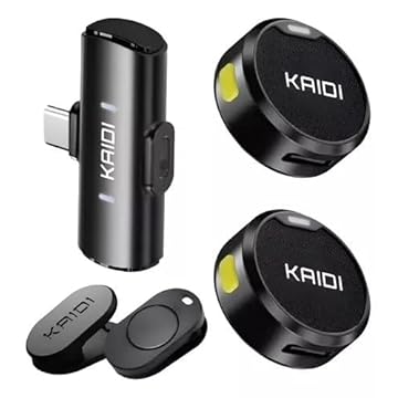 Microfone Sem Fio de Lapela Clip-on Para Celular – Compatível com iPhone 15/16, Android USB-C, Smartphone e Tablet – para Gravação, Vídeo, Podcast, YouTube e Live Streaming - Premium