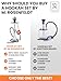 Stainless Steel Hookah Set - Luxury 27in Glass Classic Hookah Steel One with Easy Connection Click System and Accessories, Glass Base and Big Hookah Bowl, Perfect for Home & Parties