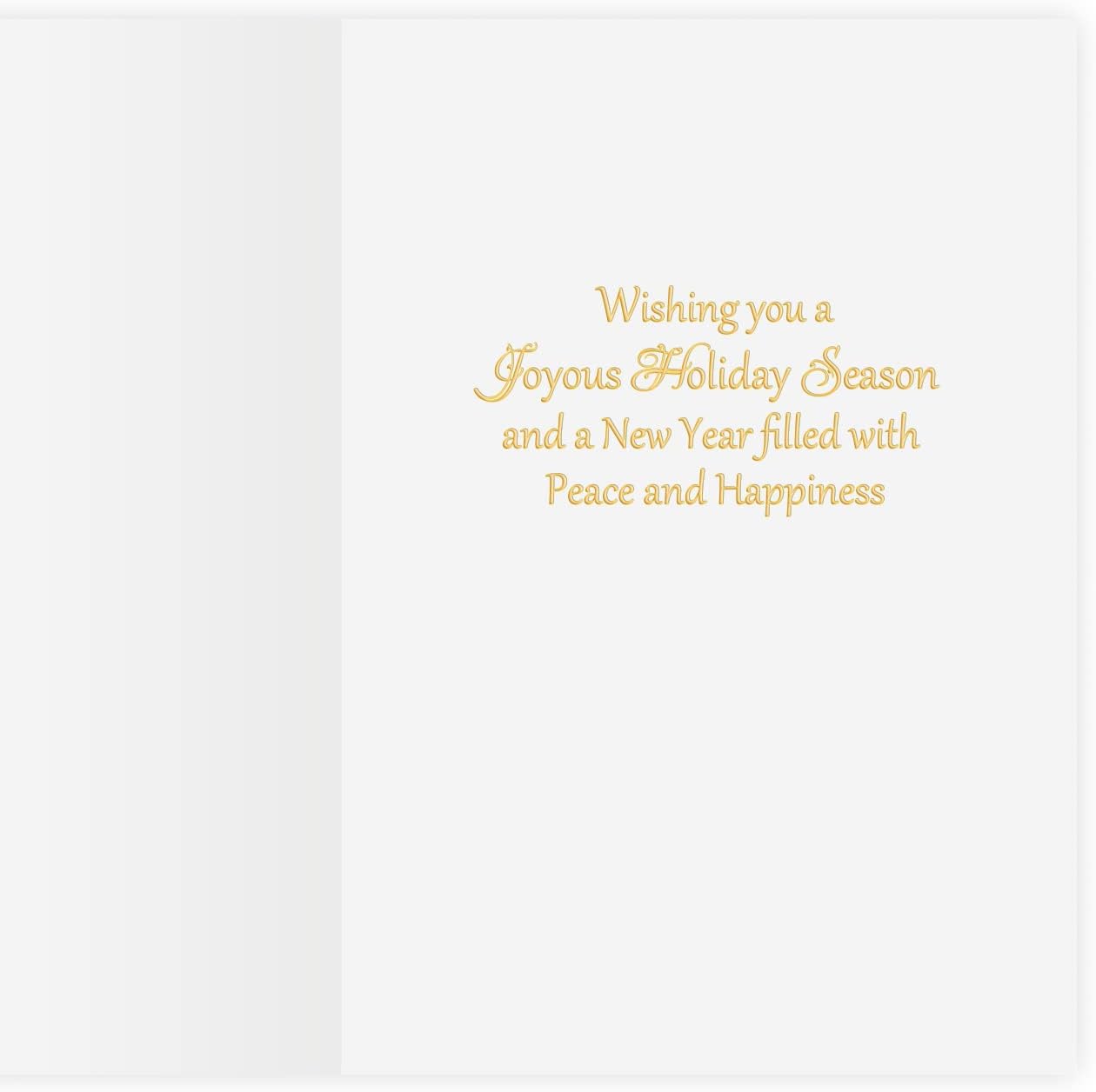 The Gallery Collection, 25 Count Card Pack, Christmas Cards with Foil Lined Envelopes (Good Health and Cheer), For Business or Consumer