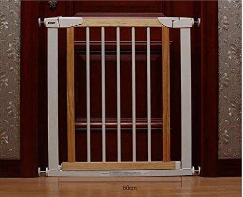 Extension de porte rétractable en bois blanc avec barrière de sécurité réglable