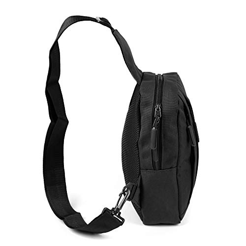 Westend Crossbody Canvas Sling Bag Backpack with Adjustable Strap, Black Canvas, One Size