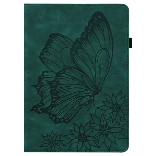 Étui pour Fire HD 10 2023 motif papillon vert idéal pour lire et voyager