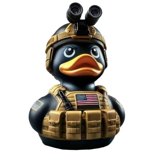 Armed Army Duck Veteran Tribute Duck Military Uniform Armed Forces Resin Ducks for Jeeps Ducking Veterans Memorial Duck Honoring Veterans Rubber Duckies for Veteran Gifts Veterans Day Decor (B)