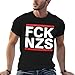 Politik Fuck Nazis FCK NZS,Men's T-Shirt Black-Style 6XL