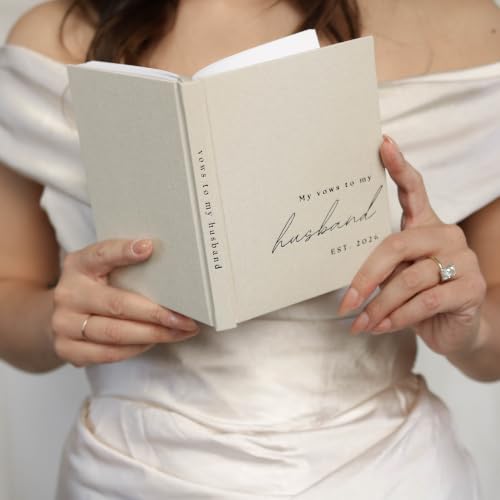 Image of Wedding Vow Books His and Hers 2 Pack Personalized 2026 Year Linen Vow Book