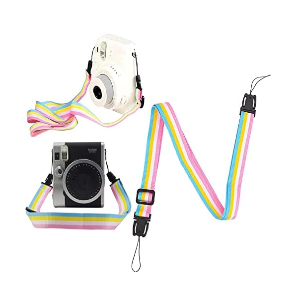 Mikqky 2 Stücke Kameragurt Schnellverschluss, Universal Bunte Regenbogen Kamera Tragegurt, Stylischer Design-Kameragurt…