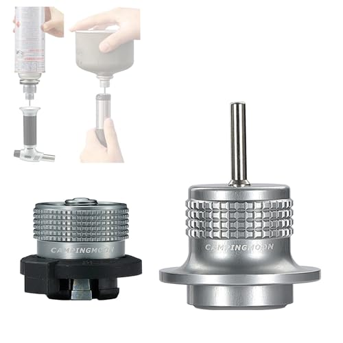 CAMPINGMOON Cassette Canister to Butane Fill Adapter Z38+Z11 (Gas Fuel not Included)