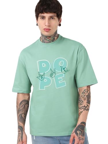 Image of Bewakoof Men's Graphic Print Oversized Fit T-Shirt