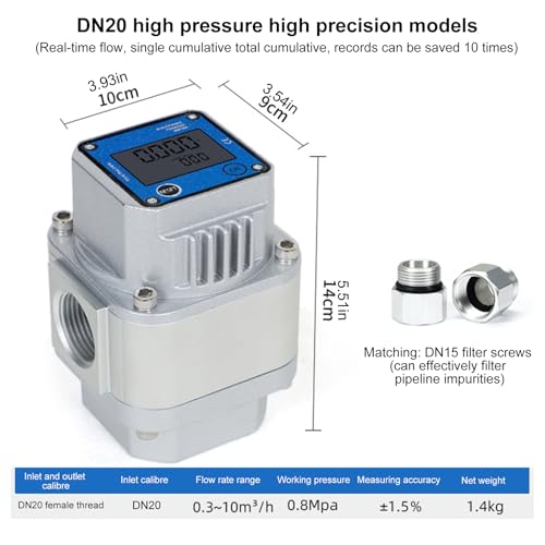 Débitmètre Roots de haute précision DN20 électronique à affichage digital - 3