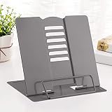 MSDADA Desk Book Stand Metal Reading Rest Book Holder Angle Adjustable Stand Document Holder Portabl