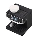 Gatuida Kleiner Kaffeemaschine für Puppenhausküche Realistisches Miniatur Kaffeeladenzubehör Selbstgemacht Küchenzubehör Puppenhausmöbel Kunststoff Schwarz