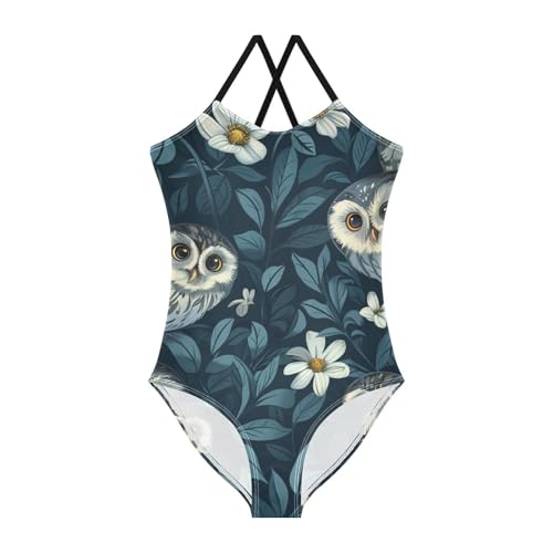 senya Girls Swimsuits Probing Owls One-Piece Swimwear Quick Dry Girls Bathing Suits for 3 Years Old - Main Image