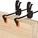 LISHINE 4 Inch Bar Clamps for Woodworking, 8 Pack Quick Grip Clamps Trigger Clamp One Handed Ratchet Clamp, Mini Small Bar Clamp for Craft