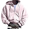 Generisch Men's Hooded Jacket with Zip, Long Sleeve, Fleece, Full Zip, Hoodie with Pocket, Men's 18 Hoodie, pink, S #1