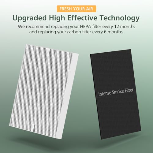 AP-1512HH & 200M Filter Compatible with Coway Airmega AP-1512HH and 200M Air Purifiers, Compared to Part # 3304899, 1 Efficient Filter and 2 Intense Smoke Pre-Filters, Black