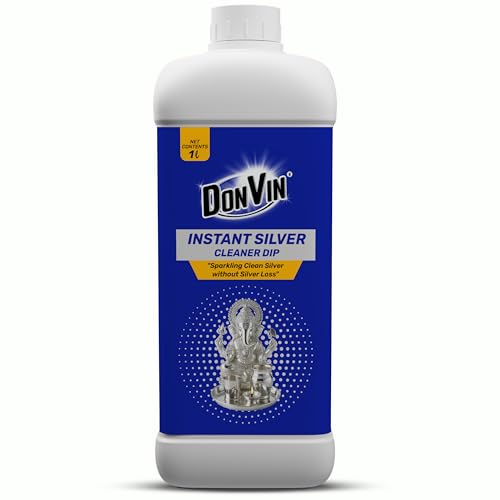 Image of Instant Cleaning Liquid, 1Ltr | Silver Dip Cleaner for Jewellery, Articles & Silverware | Instant Silver Cleaner | No Silver Loss | Quick & Effective