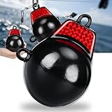 Hollowfly Coated Downrigger Ball Weight with Keel Downrigger Weights Vinyl-Coated Trolling Weight for Boats Round Marine Accessories Black(8 lb)