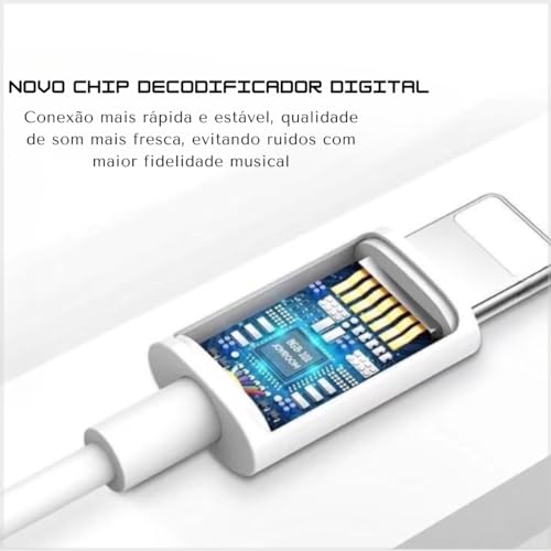 Fone De Ouvido Lightning Para iPhone 7 8 Plus X 11 12 Pro 13