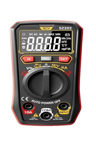 Capteurs de tension avancés sur le multimètre 600V SZ202 Red PRO