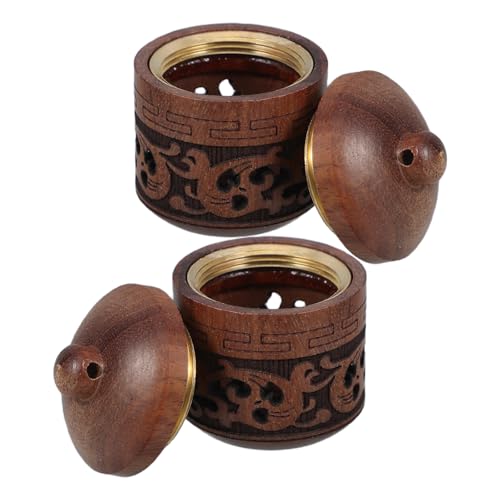 ifundom 2 Piezas Contenedores de Bolas de Fragancia Madera Tallada con Diseño Farol Colgante Aromático Multifuncional para Decoración del Hogar y Aromaterapia