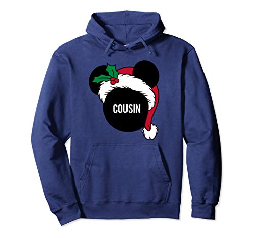 Mickey Mouse Santa Hat COUSIN hoodie pour le matin de Noël