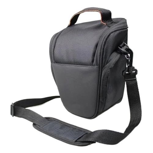 ERQIAO Borsa per fotocamera SLR Borsa a tracolla digitale Borsa per attrezzature fotografiche Micro Single Outdoor Video Fotocamera Digitale Foto Cas, Nero , Taglia unica