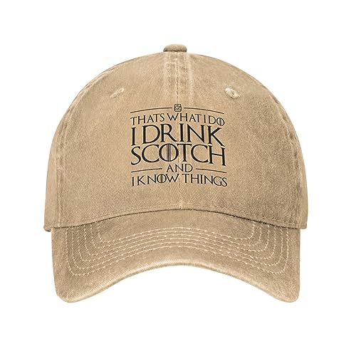 Funny Hat That's What I Do I Drink Scotc and I Know Things Hat for Men Baseball Cap Funny Cap