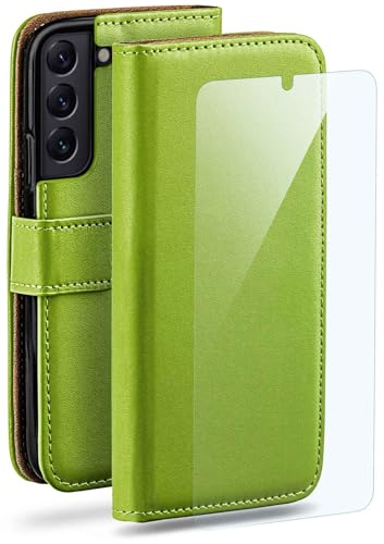 Coque Samsung S22 Plus cuir vert idéale pour travailler les mains libres