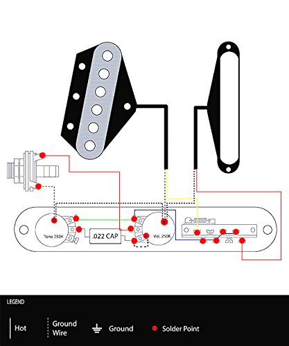 Timiy Tele Guitar Panel Direct Control Plate 3 Way Loaded Switch Wiring Harness Knobs - Chrome - Thumbnail 4