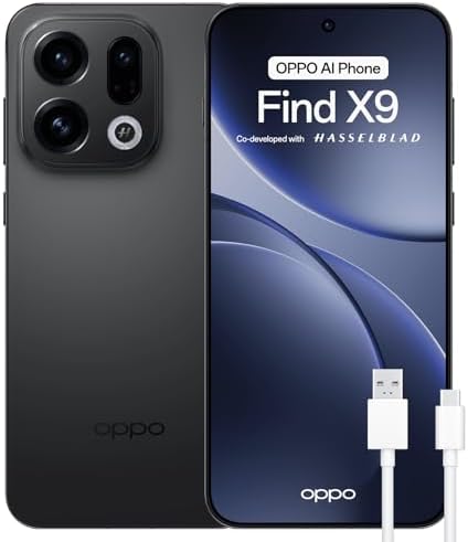 OPPO Find X9 5G – Smartphone Libre con IA, 12GB RAM + 512GB, Versión Española - Space Black