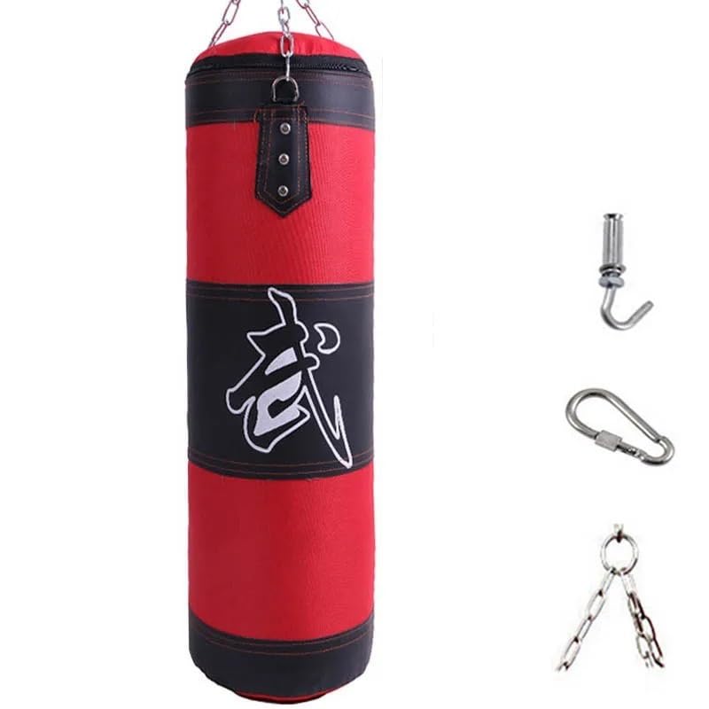 Sacco Boxe Sacco da Boxe con Gancio a soffitto, Catena in Acciaio, Allenamento Fitness, Kickboxing, Karate Sacco da Box