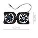 Mobestech Portable Foldable Laptop Cooling Pad Fans Lightweight Notebook Cooler Mat Energy-Saving Fan - Design for Heat Dissipation Material Black