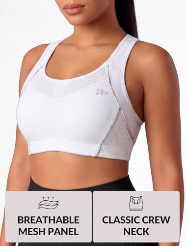 Image of Yvette Sports Bras for Women High Impact Support Racerback Sports Bra Plus Size No Underwire for Running Workout