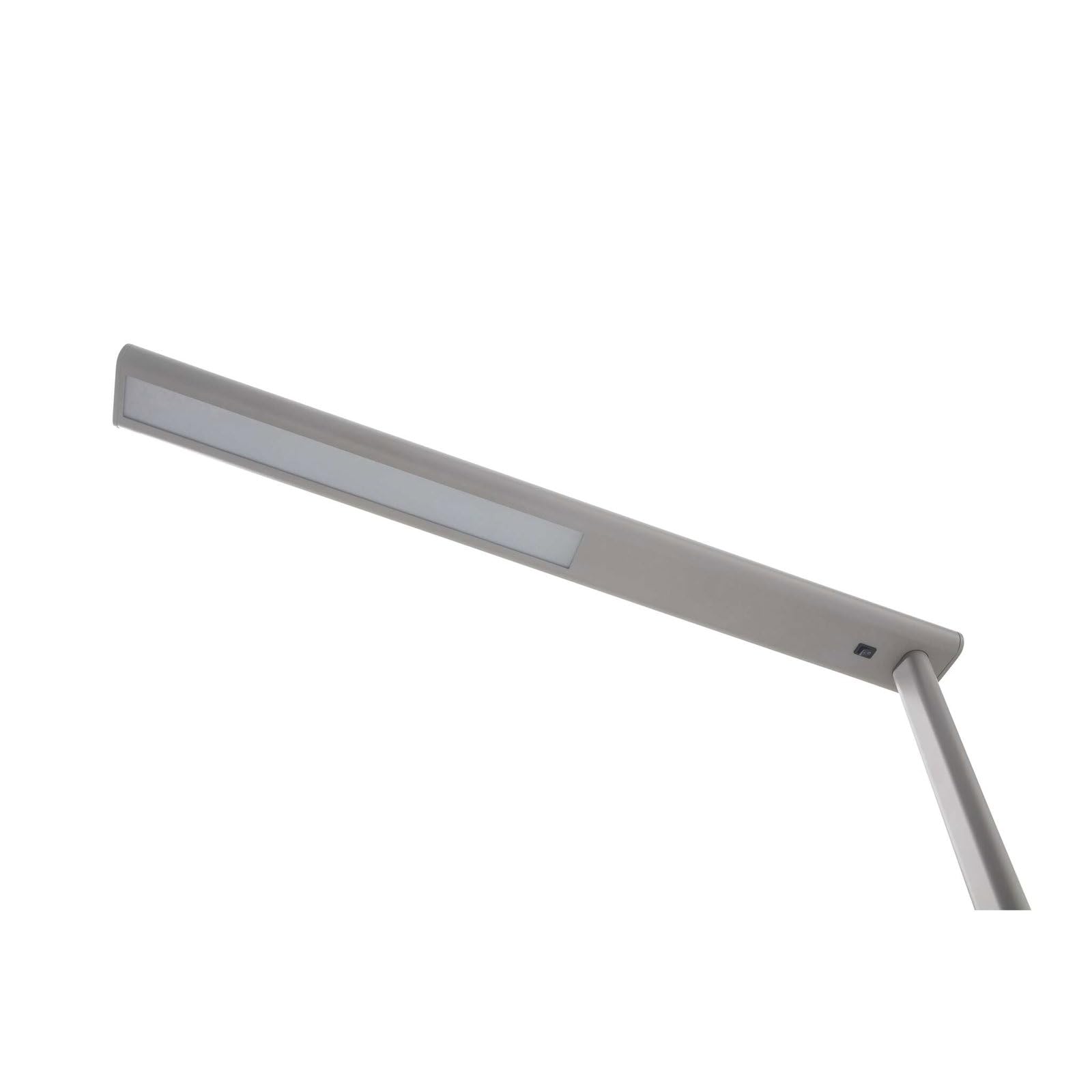 MAUL Lampa Stojąca Led MAULjet – Szeroka Lampa Robocza do Biura – Energooszczędna Lampa Stojąca O Temperaturze Barwowej 4000 K – Srebrna