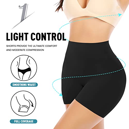 Image of Werena Seamless Shaping Boyshorts Panties for Women Slip Shorts Under Dress Shapewear Shorts