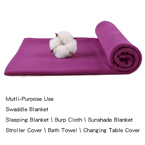 Image of PESAAT Cotton Baby Swaddle Hat Set Newborn Infant Hats Receiving Blankets for Baby Boys Girls