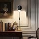 da LIGHT LED Nachttischlampe mit Stecker 1-flammig, Schwenkbar Wandstrahler Spotleuchte Wandspot, GU10 (ohne Leuchenmittel) Retro/Vintage 230V Leselampe für Wohnzimmer Schlafzimmer Küchen (Schwarz)