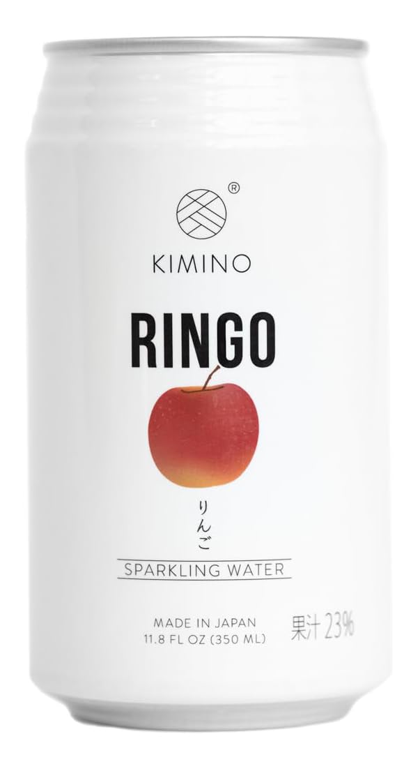 Kimino Drinks, Sparkling Water, 11.8 Fl Oz (Pack of 24) (Ringo)
