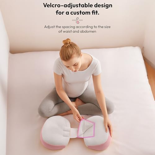 Image of StarAndDaisy Pregnancy Pillow for Women | Maternity Pillow for Pregnancy Sleeping with Cuddle Pillow with Belly Support, Leg Support, Adjustable Butterfly Design (Pink)