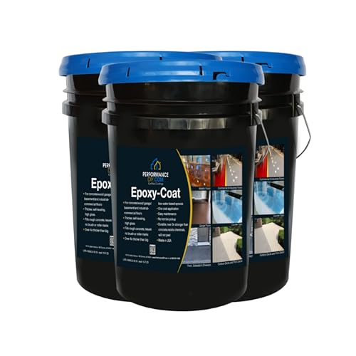 PerformanceDIY Good Kit 15 Gallon Epoxy Floor Coating- Black Base with Blue Blend 1/4