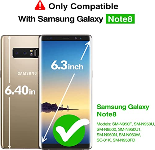 Image of NISHTECH for Samsung Galaxy Note 8 Premium Transparent Hybrid Soft Slim Dust Proof Back Case Cover Silicone with Camera Protection