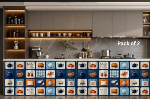 Image of Premium Printed Kitchen Sink Curtain | Washable & Dustproof Rod Pocket Counter Skirt | Perfect for Any Sink,Counter | Multicolor Cooking Theme for Home & Kitchen (150cm X 70cm) (2, Burger)