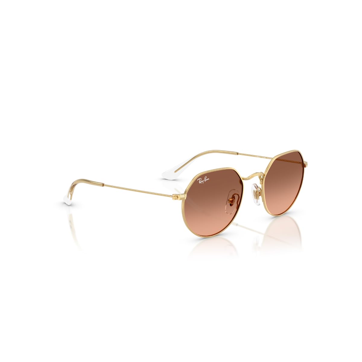 Ray-Ban Unisex dziecięce okulary przeciwsłoneczne Rj9565s Jack, Złoty/Różowy Gradient Szary, 47 mm