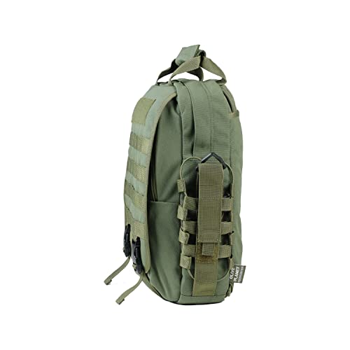 Image of OLIVE PLANET'S Unisex Army Laptop Backpack for Soldiers | 3-Way Carry Bag | Handbag | Sling Bag | Messenger Bag | 15-Inch Laptop Bag | Nylon Bags | Olive Green | 15 Inch