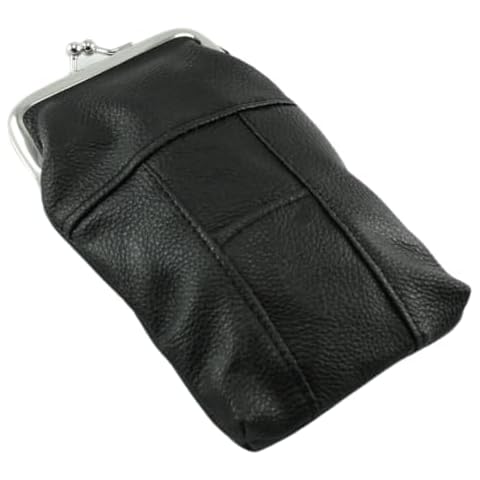 Skyway Cigarette Case for 100's Pack Holder Pouch for Women with Lighter Pocket Metal Twist Clasp - Elegant Black Durable Stylish Cover
