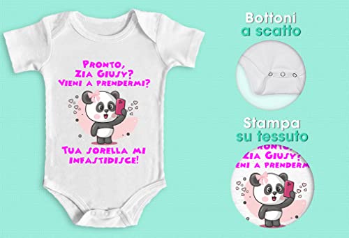 Bulabadoo Body Neonato con Scritte - Pronto Zia [